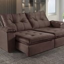 Ver imagem 1 de Sofá Retrátil e Reclinável 3 Lugares M-194 2,30m Molas Ensacadas Pillow Top Estofados Martins