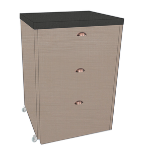 Mesa Multiuso Projeto Camarim Madeirado com Assento Estofado Ébano /hunter