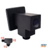 Desviador Quadrado Preto Fosco para Chuveiro Quadrado - 191204pt - 1