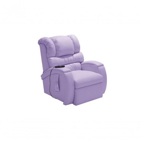 Poltrona Cadeira Imperial Reclinável Motorizada Corano com Massageador e Lift Império Lilás