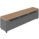 Ver imagem 7 de Rack para Sala de Estar TV 75 pol 200cm 2 Portas 1 Gaveta Solar A05 Carvalho Grafite - Lyam Decor