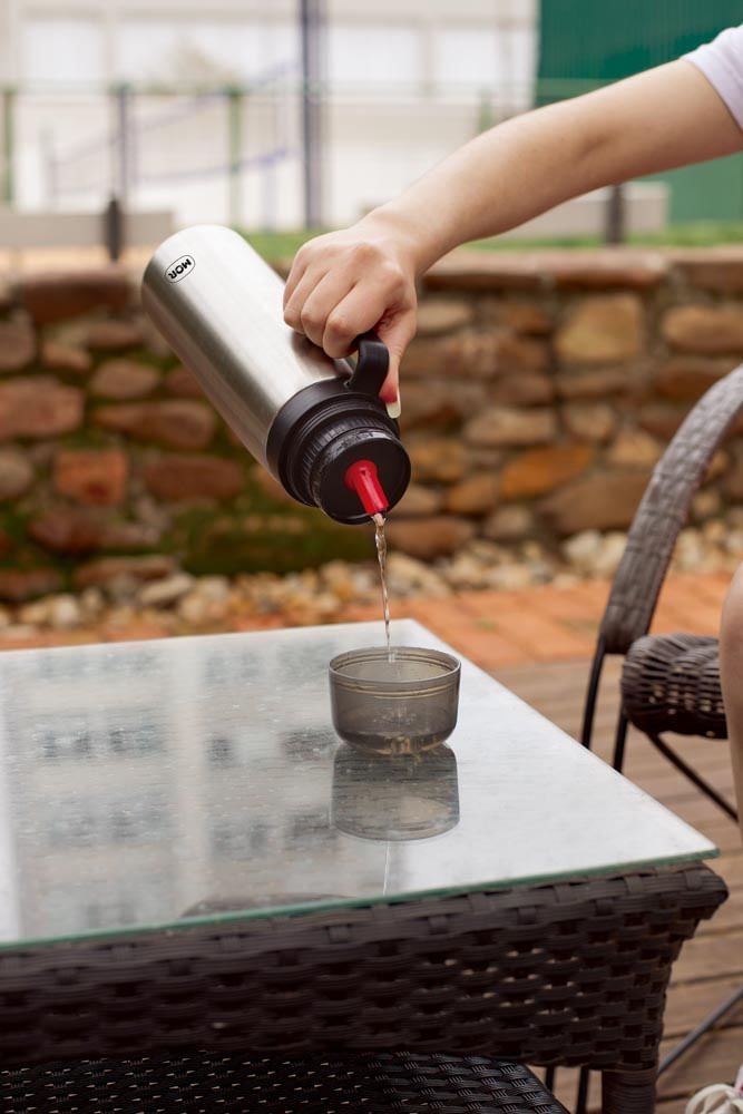 Garrafa Térmica Fit com Alça 1 Litro Inox Mor - 6