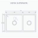 Ver imagem 5 de Cuba de Cozinha Dupla Embutir 77 Cm - Branco