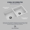 Ver imagem 4 de Cuba de Cozinha Dupla Embutir 77 Cm - Branco