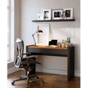 Ver imagem 7 de Escrivaninha Smart 1 Gaveta 120cm Colibri Preto E Noce Milano