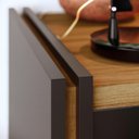 Ver imagem 6 de Escrivaninha Smart 1 Gaveta 120cm Colibri Preto E Noce Milano