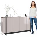 Ver imagem 5 de Buffet 4 Portas Copacabana Branco/Off White/Nogueira