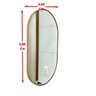 Espelho Decorativo Adnet Oval Orgânico 50x80 Cm + Pendurador:caramelo - 4