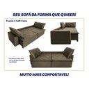 Ver imagem 5 de Sofá Cama Retrátil Reclinável 2,30m Bangkok Suede Velut Tabaco Molas no Assento - King House