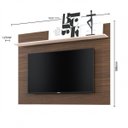 Ver imagem 3 de Painel para TV até 55 Polegadas 135CMX99,6cm 1 Prateleira Maia Marrom