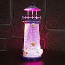 Ver imagem 5 de Farol Marítimo Artesanal Metal Enfeite Náutico com Leds 18cm Navio