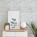 Ver imagem 2 de Papel de Parede Adesivo Pedra Canjiquinha Branca Rolo 15m