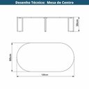 Ver imagem 4 de Mesa de Centro Orgânica Chanfrada Artesano 120 Cm (largura) em Mdp Nero (preto) Pés Madeira Maciç
