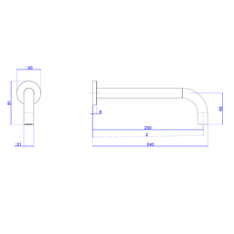 Bica de Parede Inox Deca You para Cubas e Lavatórios - Deca Deca Metais - 2