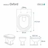 Tampa de Vaso Poliéster Oxford Branco para bacia Deca 1.6gpf 6lpf - 4