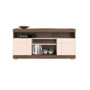 Ver imagem 2 de Rack para TV até 50 Polegadas 136cm 2 Portas 4 Nichos Yara Marrom