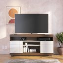 Ver imagem 1 de Rack para TV até 50 Polegadas 136cm 2 Portas 4 Nichos Yara Marrom