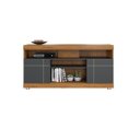 Ver imagem 2 de Rack para TV até 50 Polegadas 136cm 2 Portas 4 Nichos Yara Marrom