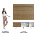 Ver imagem 6 de Rack Madesa Dubai e Painel para Tv até 65 Polegadas com Pés - Branco/rustic 9b6e