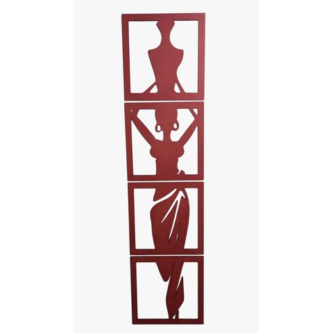 Mulher com Jarro - Decoração:vermelho