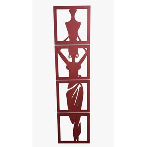 Mulher com Jarro - Decoração:vermelho