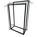 Ver imagem 3 de Toalheiro Porta Toalha de Piso Linha Larissa em Aço Inox 304 Preto Fosco Texturizado Stainless