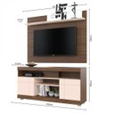 Ver imagem 3 de Rack com Painel para TV até 55 Polegadas 136CMX169CM 2 Portas Yara Maia Marrom