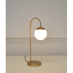 Abajur Luminária Mesa Jabuticaba Curvado Dourado Globo Vidro:dourado - 2