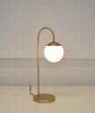 Ver imagem 2 de Abajur Luminária Mesa Jabuticaba Curvado Dourado Globo Vidro:dourado