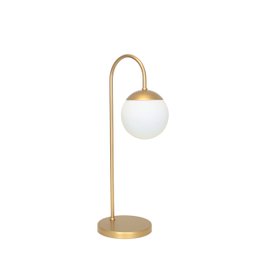 Abajur Luminária Mesa Jabuticaba Curvado Dourado Globo Vidro:dourado - 1