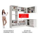 Ver imagem 6 de Armário de Cozinha Completa de Canto 399cm Branco Glamy Madesa 02