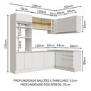 Ver imagem 4 de Armário de Cozinha Completa de Canto 399cm Branco Glamy Madesa 02