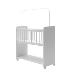 Mini Berço Compacto Portátil para Bebê com Rodízio Colchão Suporte para Mosquiteiro e Prateleira Bra - 6