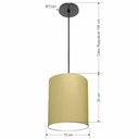 Ver imagem 2 de Lustre Luminária Pendente Vivare Free Lux Pe-4103pr Cúpula em Tecido 15x20cm