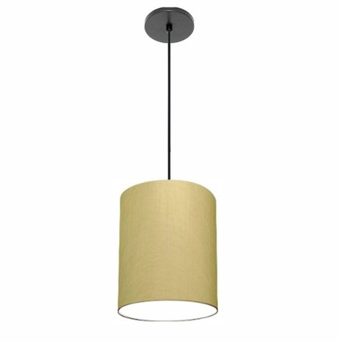 Lustre Luminária Pendente Vivare Free Lux Pe-4103pr Cúpula em Tecido 15x20cm
