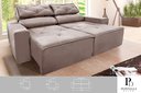 Ver imagem 3 de Sofá Retrátil e Reclinável 2,00m Capuccino com Molas – Conforto e Estilo para Sua Sala