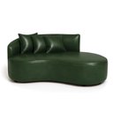 Ver imagem 2 de Sofá 3 Lugares Orgânico 180 Cm Morgan Sintético Pu Verde D03 - D'rossi