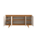 Ver imagem 2 de Aparador Buffet Grace com 4 Portas e Pés de Madeira Maciça - 5 Cores:offwhite-cedro