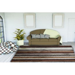 Tapete Sala 2,00x4,00m Gigante Pelo Macio Capucino Listrado - 2 Tapete Sala 2,00x4,00m Gigante Pelo Macio Capucino Listrado - 2