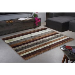 Tapete Sala 2,00x4,00m Gigante Pelo Macio Capucino Listrado - 3 Tapete Sala 2,00x4,00m Gigante Pelo Macio Capucino Listrado - 3