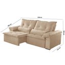 Ver imagem 4 de Sofá Parma Linho 03 Lugares 02 Módulos de 90cm B25cm Meu Sofá Online