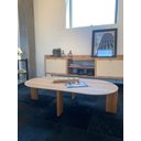 Ver imagem 7 de Mesa de Centro Orgânica 120cm Chanfrada Pé Madeira 28017 Artesano