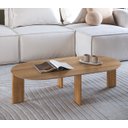 Ver imagem 1 de Mesa de Centro Orgânica 120cm Chanfrada Pé Madeira 28017 Artesano