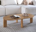 Ver imagem 1 de Mesa de Centro Orgânica 120cm Chanfrada Pé Madeira 28017 Artesano