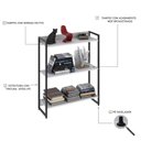 Ver imagem 3 de Estante Livreiro Dynamica Industrial 80cm 3 Prateleiras C08 Branco Chess - Mpozenato