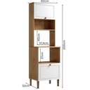 Ver imagem 3 de Torre Quente com Espaço para Forno e Microondas 100% MDF Americana Branco/Cinamomo