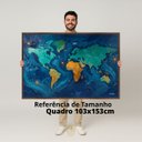 Ver imagem 3 de Quadro Mapa Mundi Noite Estrelada Grande 153x103 Cm