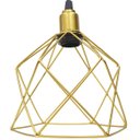 Ver imagem 4 de Pendente Aramado Cálice Luminária Lustre Retrô Balcão Dourado + Lâmpada Led ST64 Vintage Teto