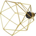 Ver imagem 5 de Pendente Aramado Cálice Luminária Lustre Retrô Balcão Dourado + Lâmpada Led ST64 Vintage Teto
