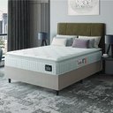 Ver imagem 4 de Cama Box Colchão Casal Espuma D45 Lazio Pillow Top 138x188x67cm Branco / Bege Hellen